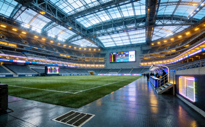 体育场馆建设场景 - 现代化大型体育场馆内部设施